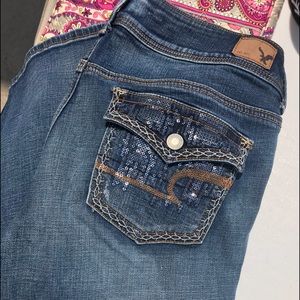 American Eagle size 10 kickboot jeans